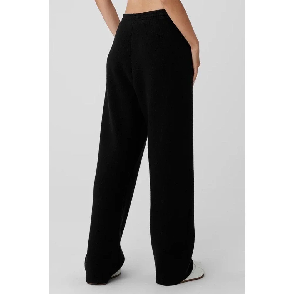 Alo Yoga Scholar Straight Leg Sweatpant Black L